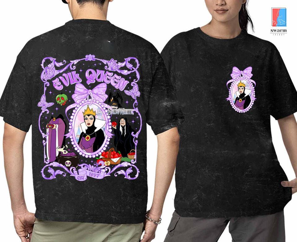 Vintage Evil Queen Coquette Locket Mineral Wash T-Shirt