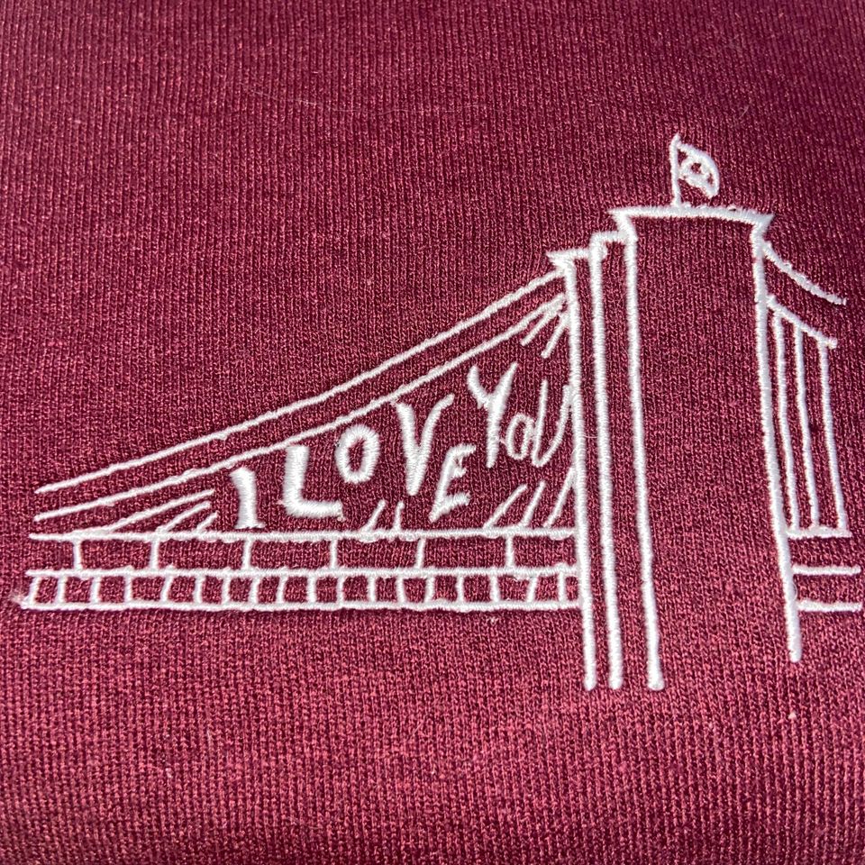 Spider-Man I LOVE YOU Bridge Embroidered Sweater