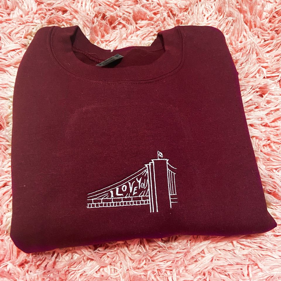 Spider-Man I LOVE YOU Bridge Embroidered Sweater