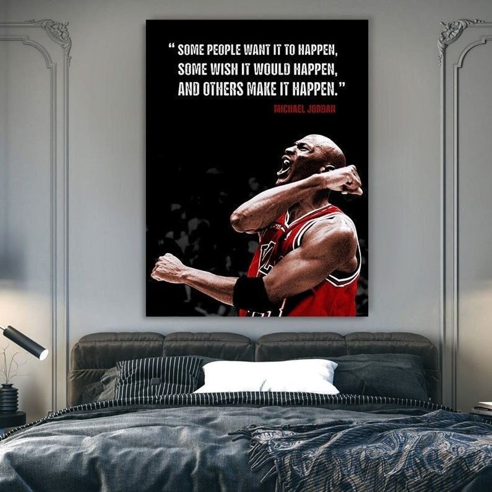 Basketball Wall Art Motivational Michael Jordan Poster