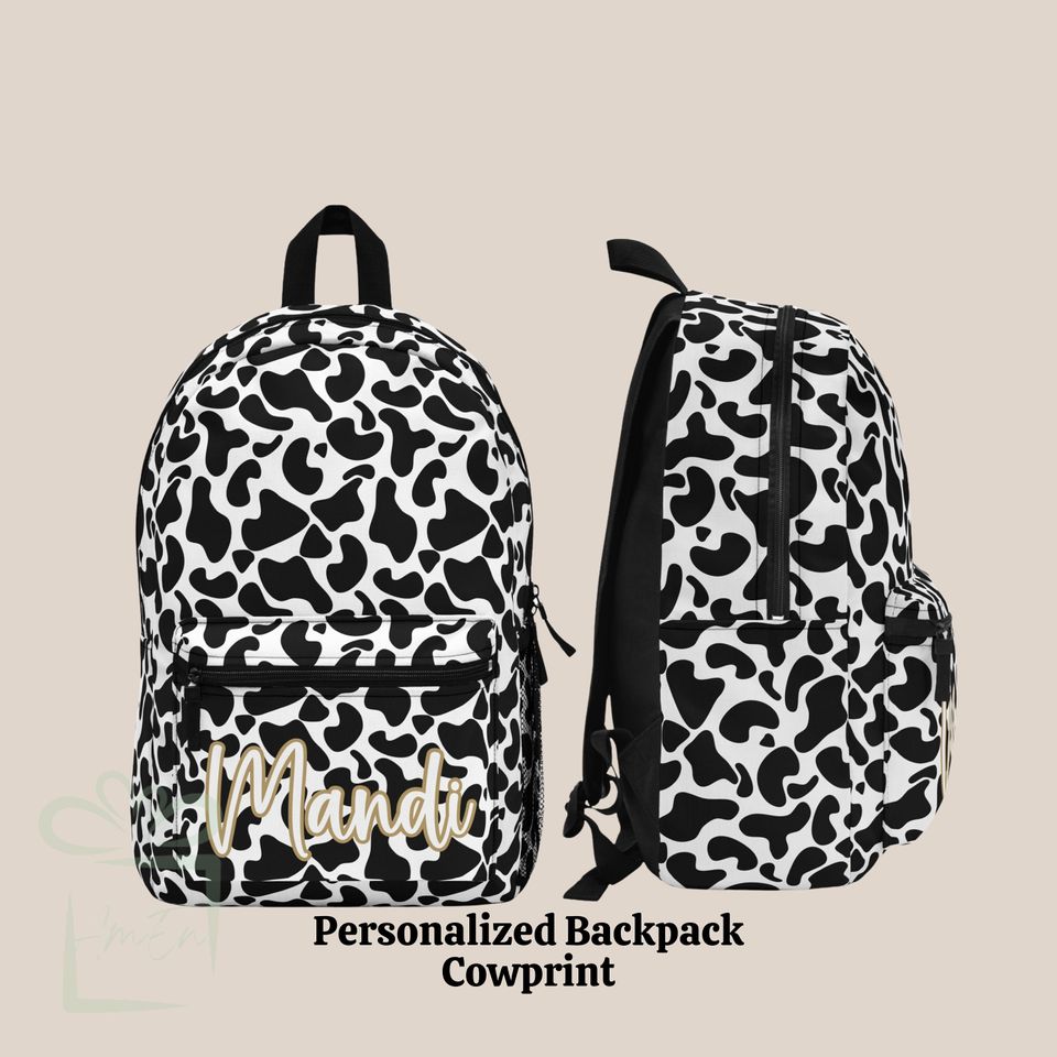 Cow Print Backpack