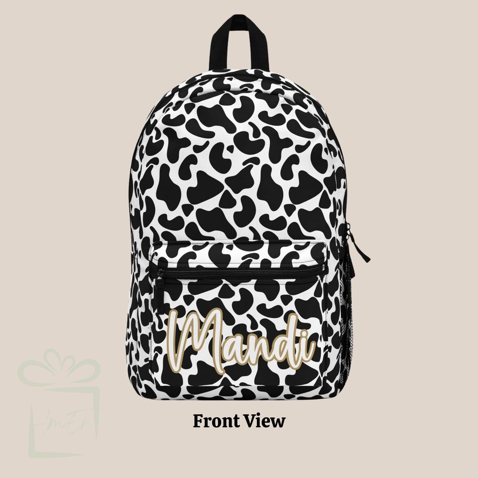 Cow Print Backpack