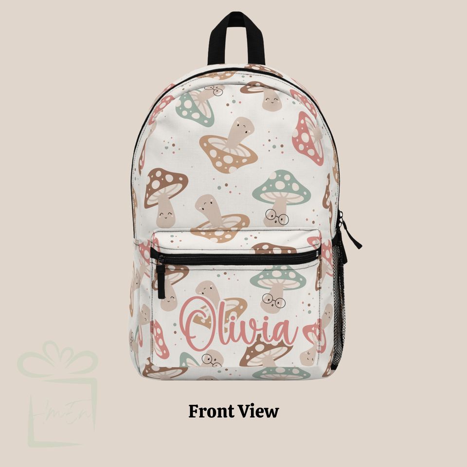 Personalized Boho Mushroom Fungi Backpack