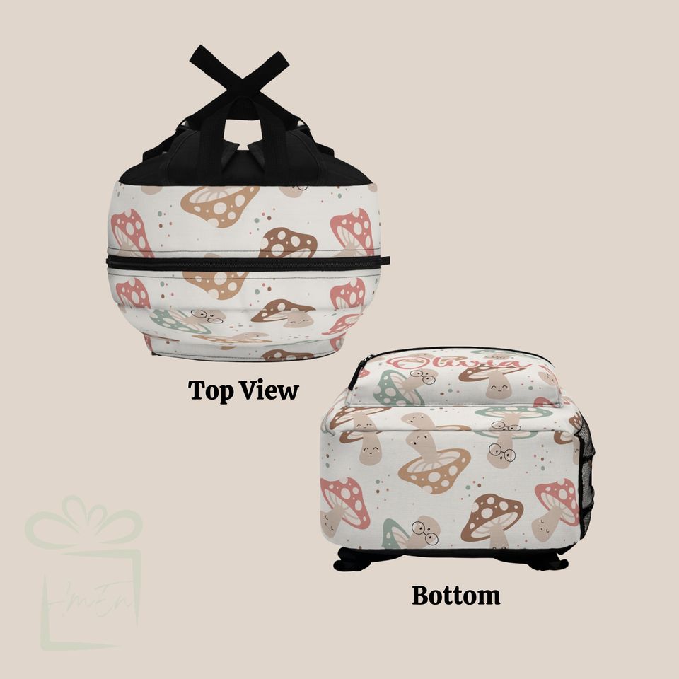Personalized Boho Mushroom Fungi Backpack