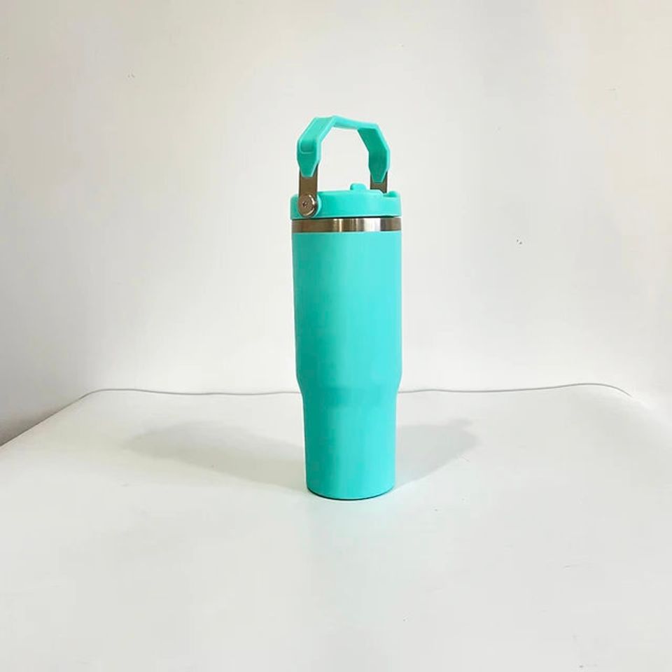 Cute Purple Kuromi 30oz Flip Straw Water Bottle with Handle