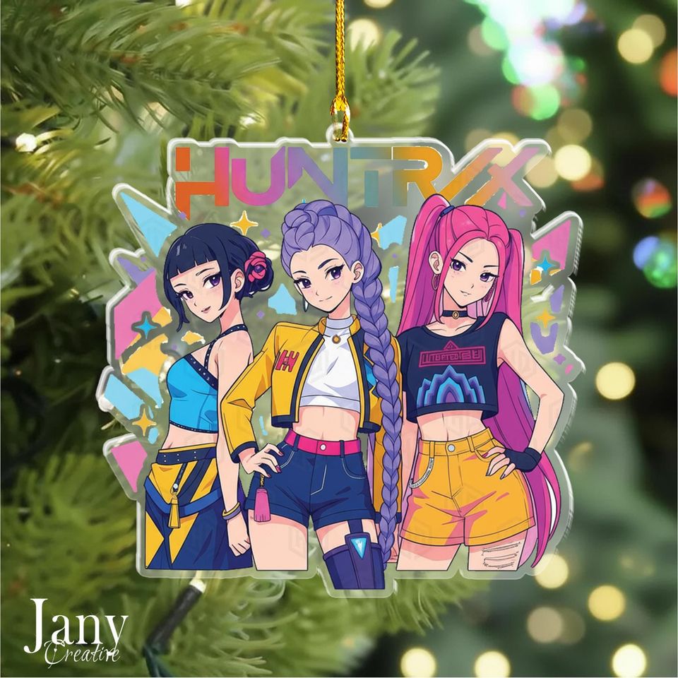 HUNTRIX Kpop Demon Hunter Ornament, Huntrix ornament  Acrylic Keepsake