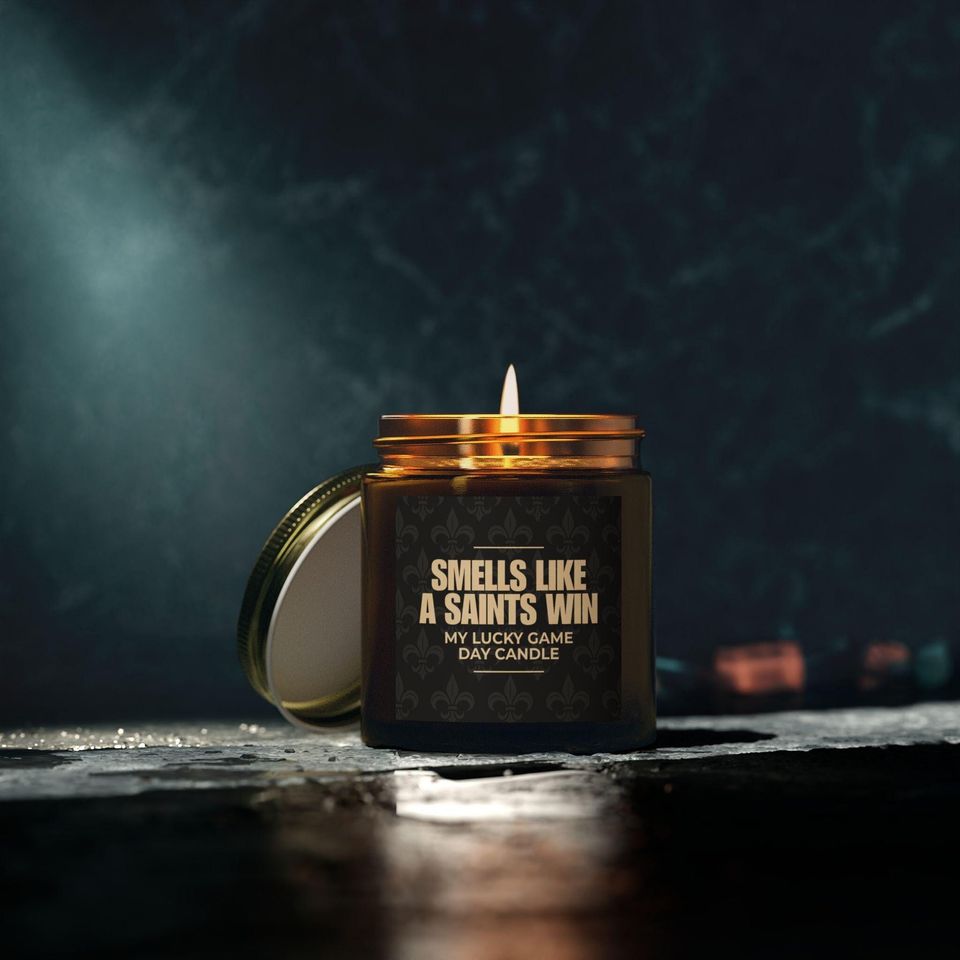 Saints Win Scented Candle  New Orleans Game Day