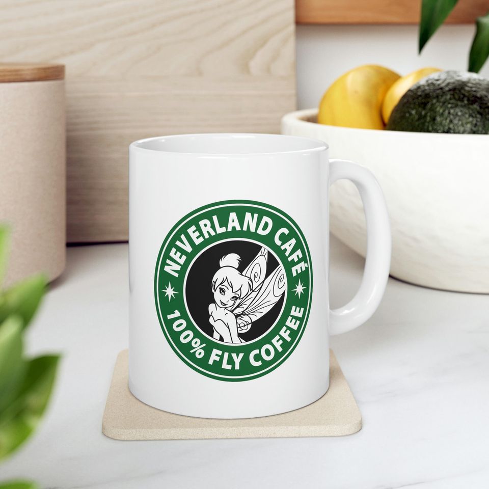 Neverland Tinker bell starbucks Funny Mug Disney fan gift her mugs
