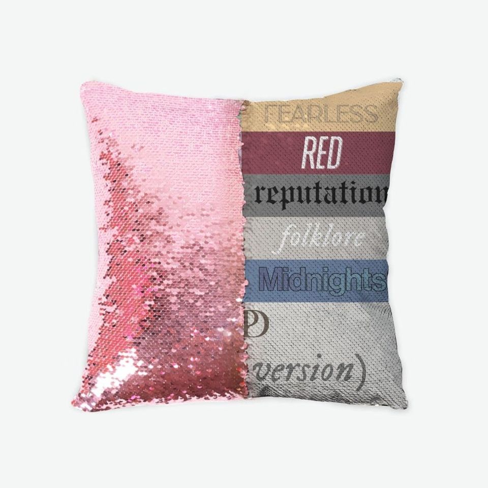 Taylor's Eras Sequin Reversible Pillow
