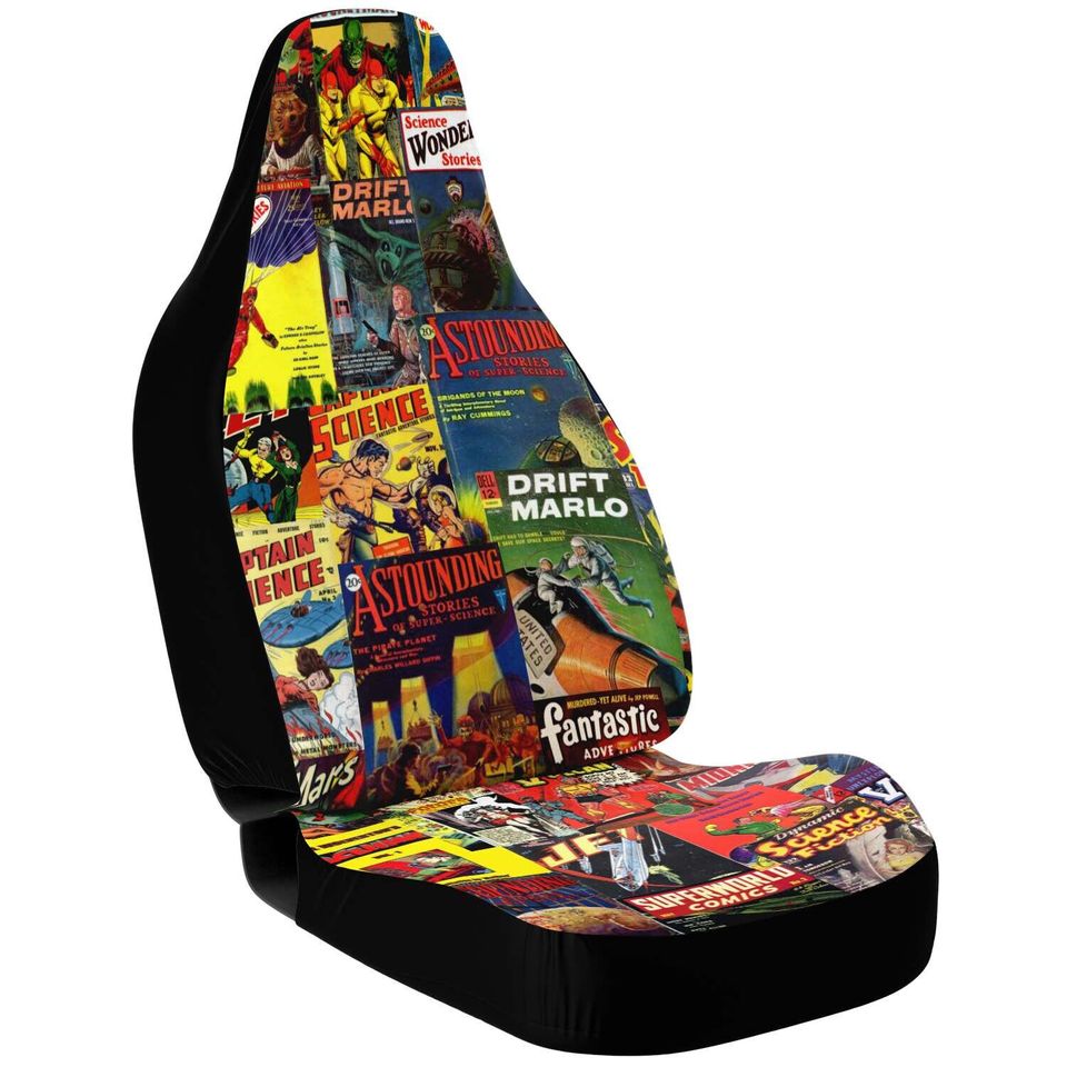 1950s Sci Fi Comic Art - Car Seat Covers
