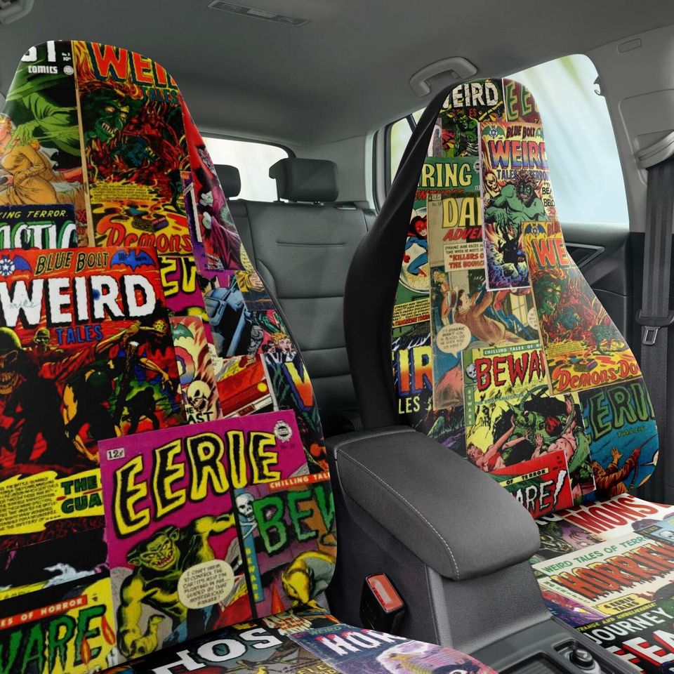 1950s Horror Comic Art - Car Seat Covers