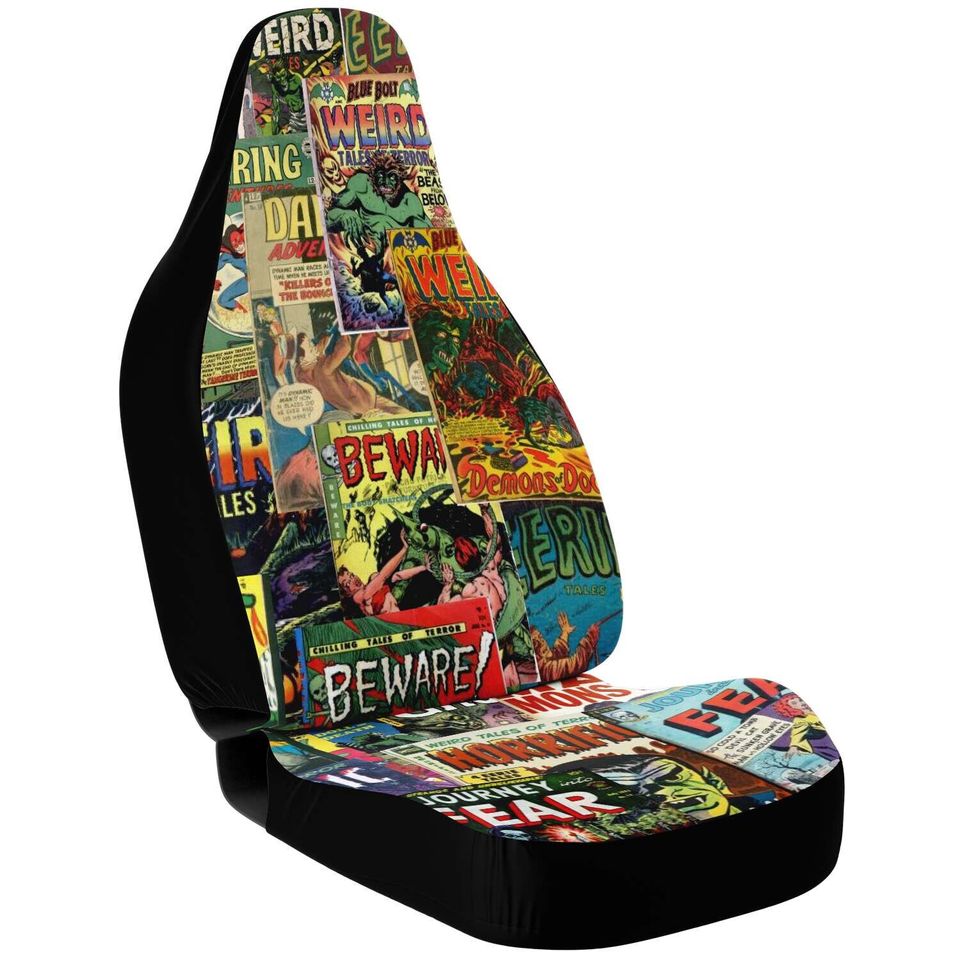 1950s Horror Comic Art - Car Seat Covers