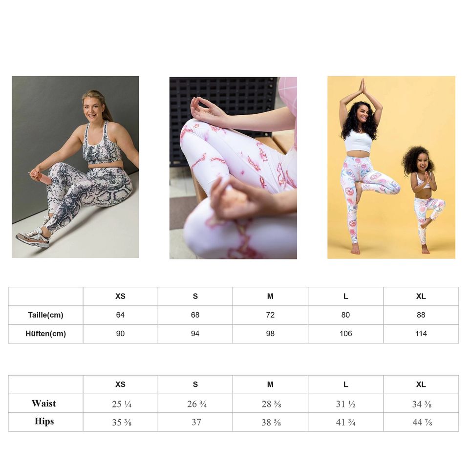 Tropical flower womens leggings, Flamingo