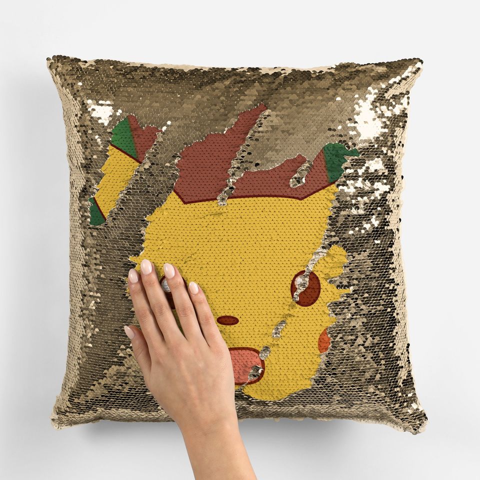 SURPRISED Pika - Fan Sequin Pillowcase
