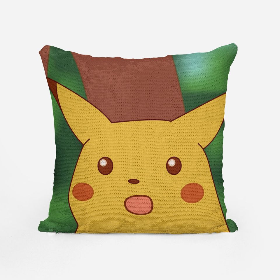SURPRISED Pika - Fan Sequin Pillowcase