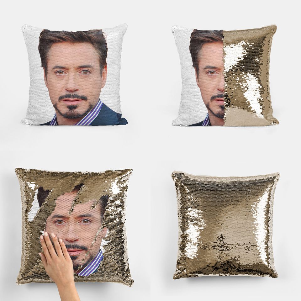 ROBERT DOWNEY JR. - Fan Sequin Pillowcase
