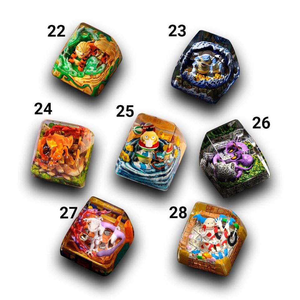 F.I.R.E GENGAR Artisan Keycap, Spacebar Keycap, Keycap Set, Cute Keycap
