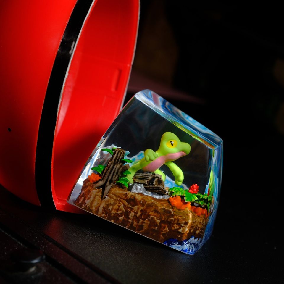 TREECKO PKM Artisan Keycap, Spacebar Keycap, Keycap Set, Cute Keycap