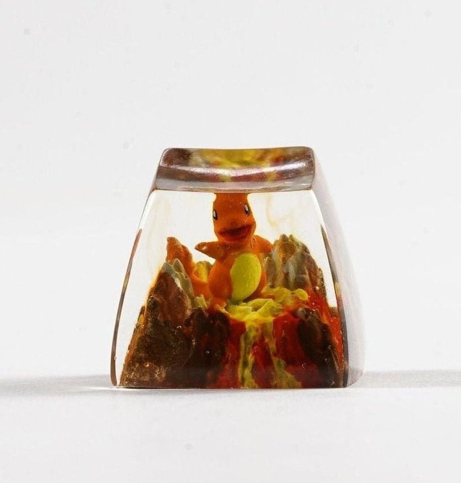 Charmander PKM Artisan Keycap, Spacebar Keycap, Keycap Set, Cute Keycap