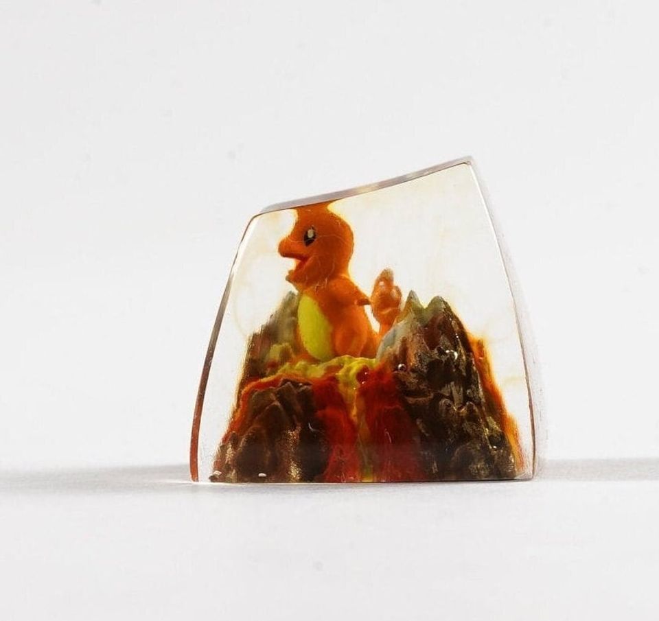 Charmander PKM Artisan Keycap, Spacebar Keycap, Keycap Set, Cute Keycap