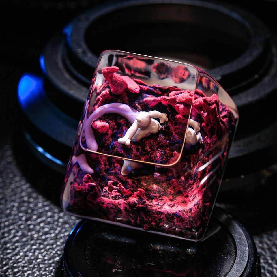 Mewtwo PKM Custom Keycaps, Spacebar Keycap, Keycap Set, Cute Keycapaps Anime