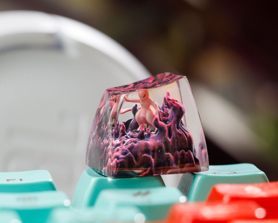 MEWTWO Artisan Keycap, Spacebar Keycap, Keycap Set, Cute Keycap