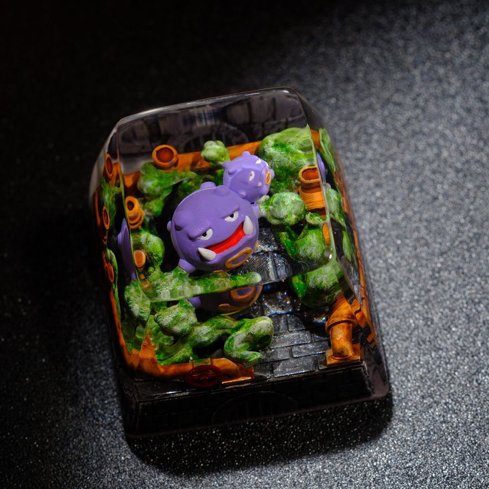 WEEZING PKM Artisan Keycap, Spacebar Keycap, Keycap Set, Cute Keycap