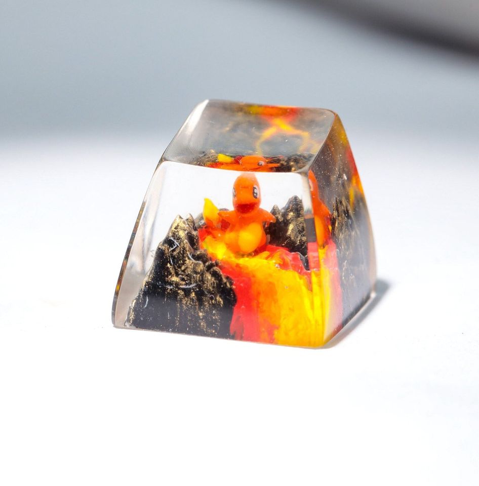 Charmander PKM Artisan Keycap, Spacebar Keycap, Keycap Set, Cute Keycap
