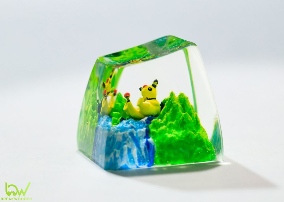 Ampharos PKM Artisan Keycap, Spacebar Keycap, Keycap Set, Cute Keycap