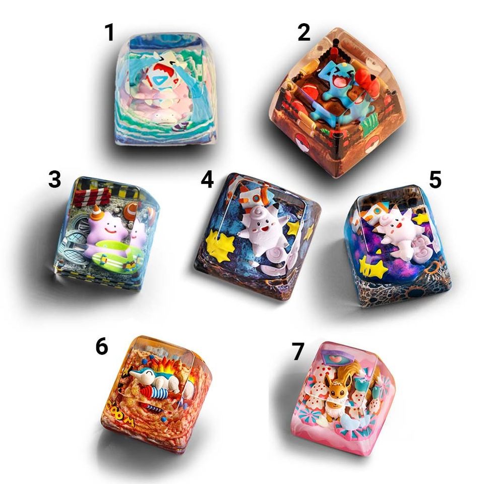 HOT PKM Artisan Keycap, Spacebar Keycap, Keycap Set, Cute Keycap