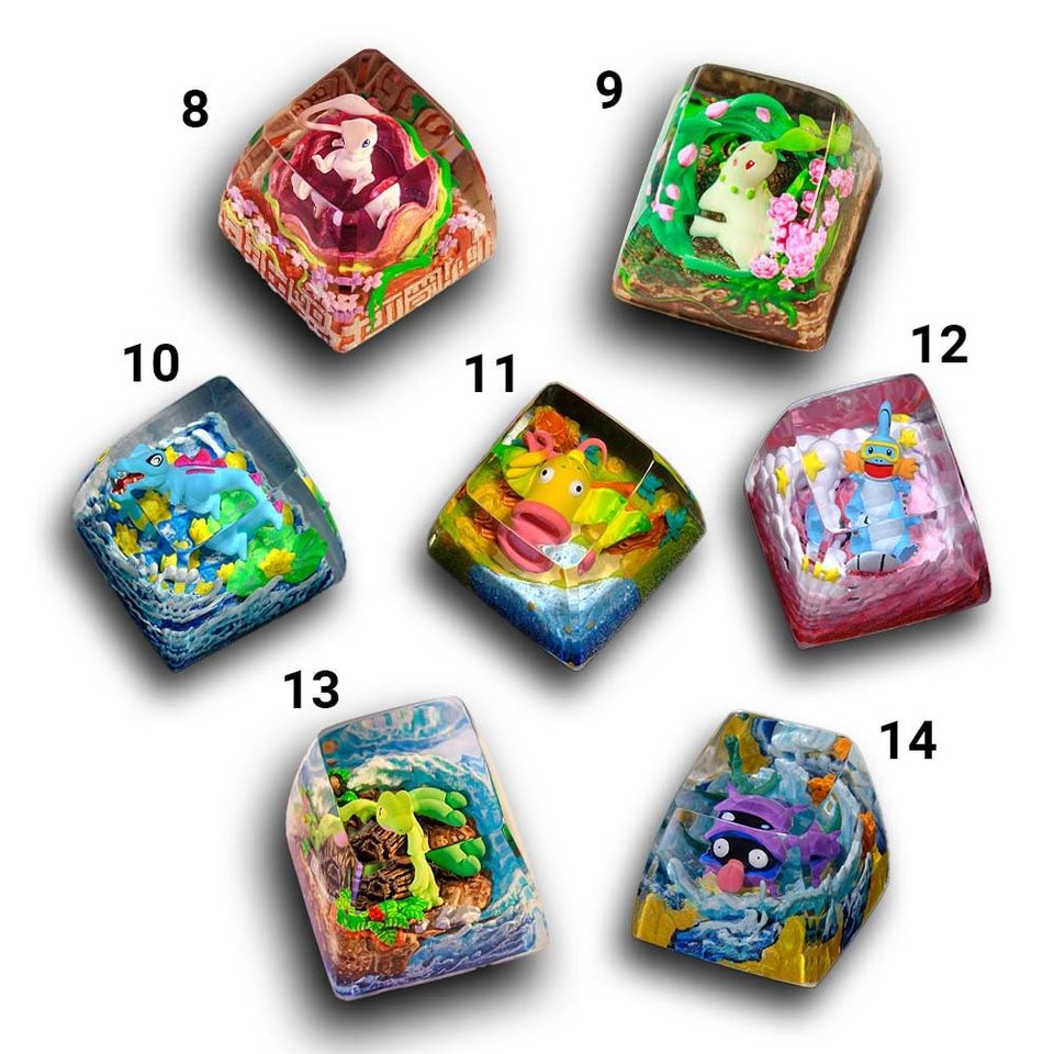 F.I.R.E GENGAR Artisan Keycap, Spacebar Keycap, Keycap Set, Cute Keycap