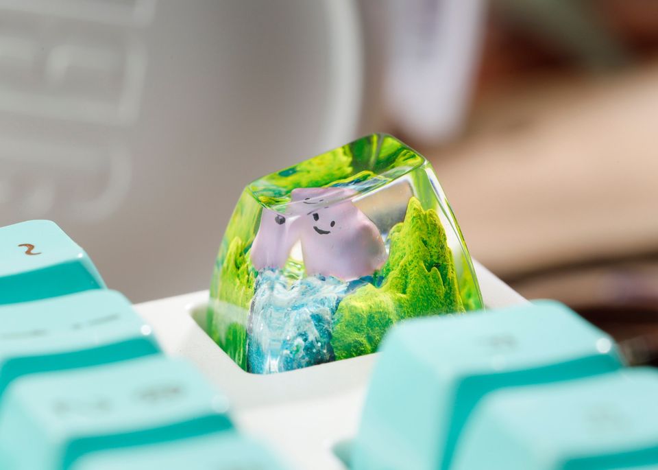 PKM Artisan Keycap, Spacebar Keycap, Keycap Set, Cute Keycap