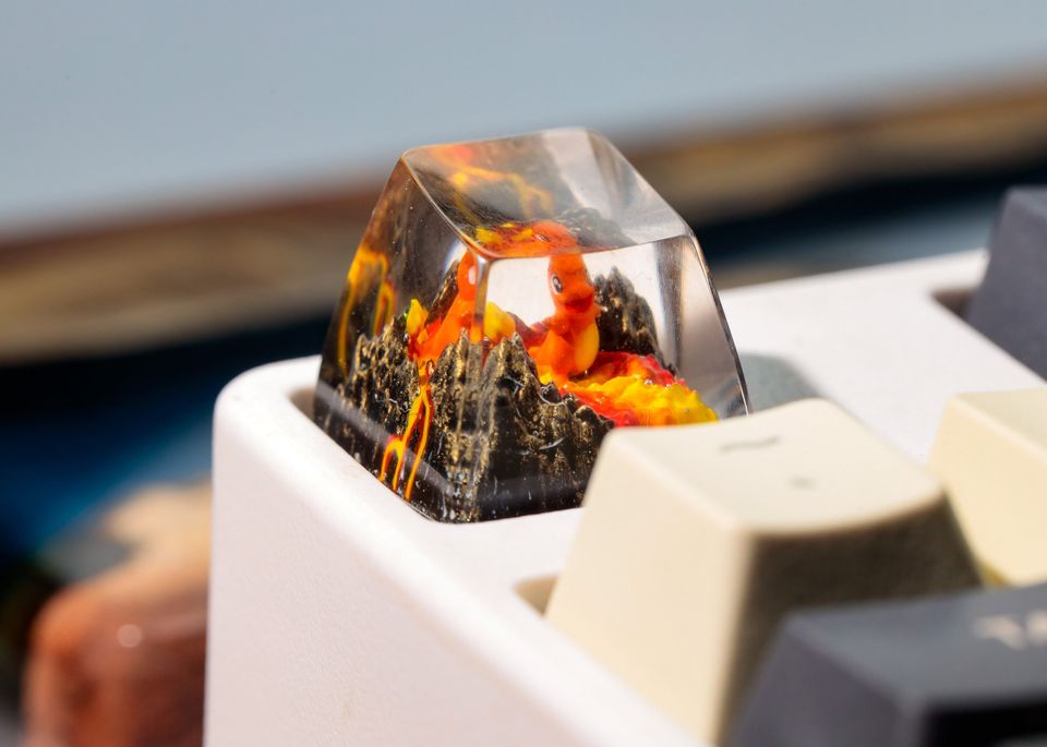 Charmander PKM Artisan Keycap, Spacebar Keycap, Keycap Set, Cute Keycap