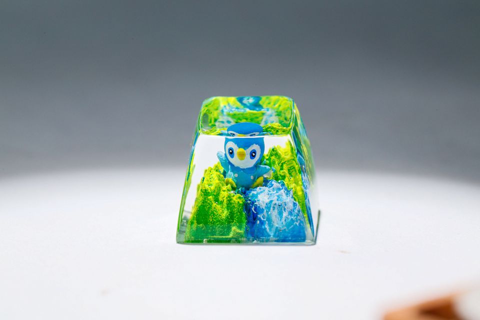 Piplup PKM Custom Artisan Keycap, Spacebar Keycap, Keycap Set, Cute Keycap