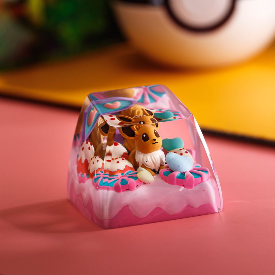 Evee PKM Keycaps, Spacebar Keycap, Keycap Set, Cute Keycap