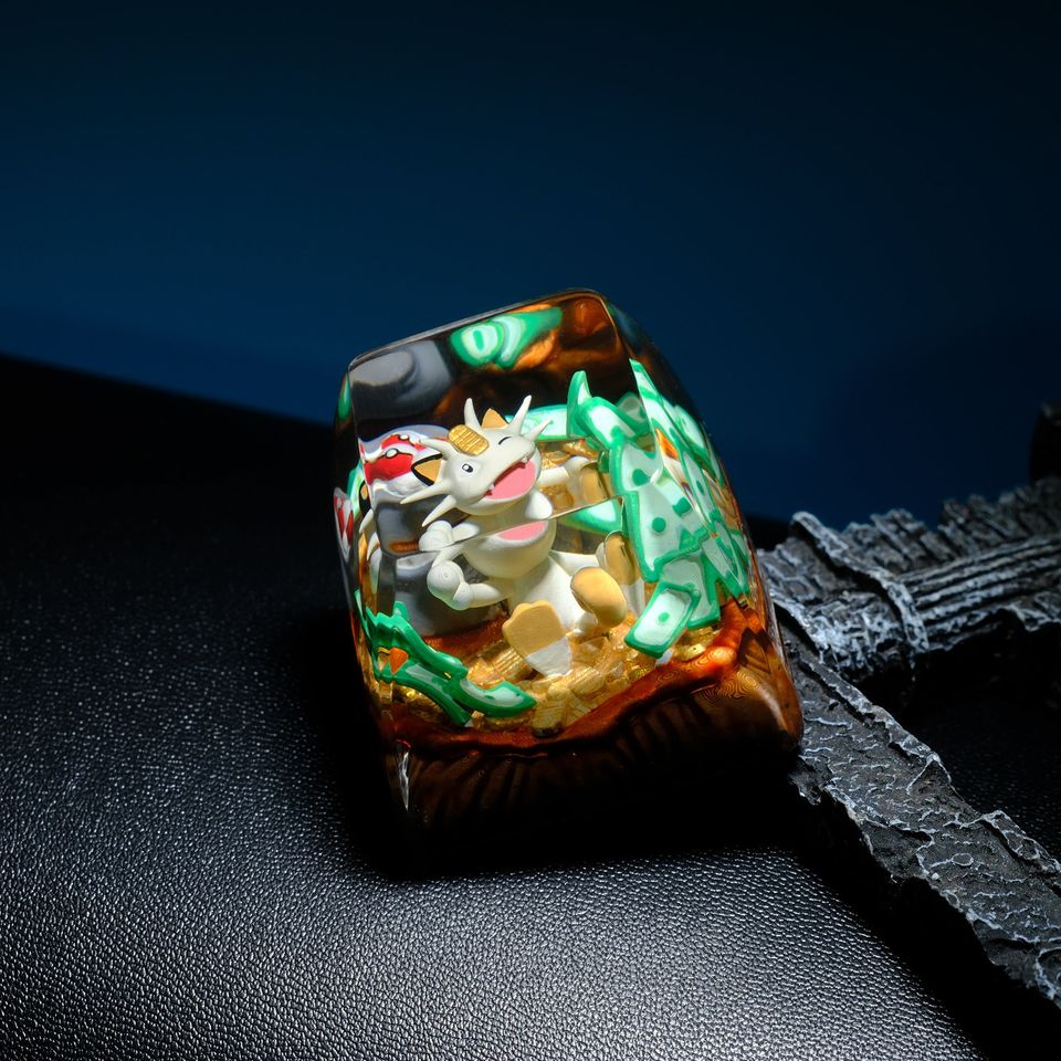 MEOWTH PKM Artisan Keycap, Spacebar Keycap, Keycap Set, Cute Keycap