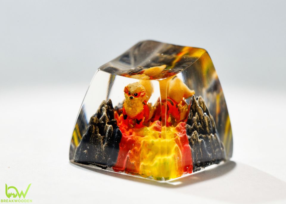 Arcanine PKM Custom Keycaps, Spacebar Keycap, Keycap Set, Cute Keycap