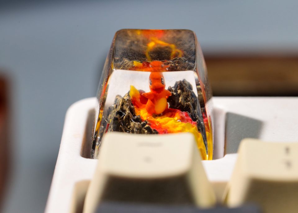 Charmander PKM Artisan Keycap, Spacebar Keycap, Keycap Set, Cute Keycap