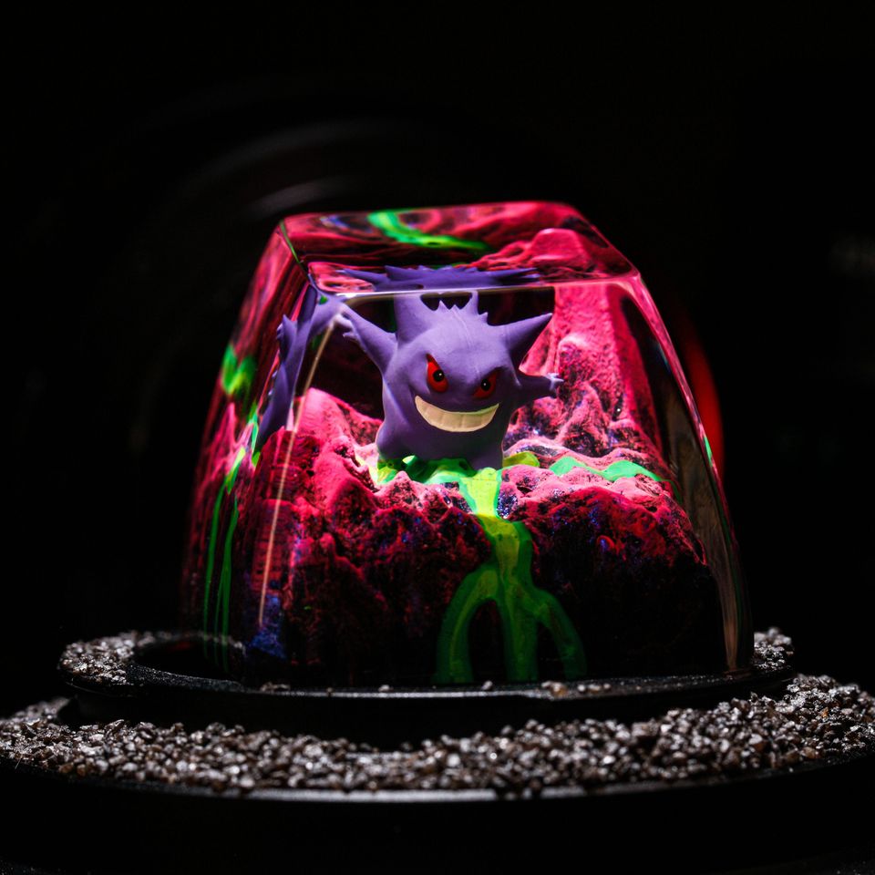 Gengar PKM Custom Artisan Keycap, Spacebar Keycap, Keycap Set, Cute Keycap