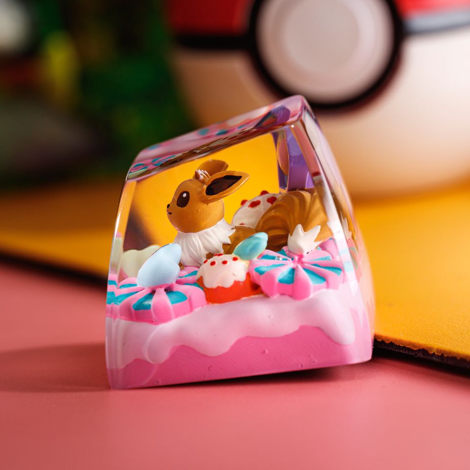 Evee PKM Keycaps, Spacebar Keycap, Keycap Set, Cute Keycap