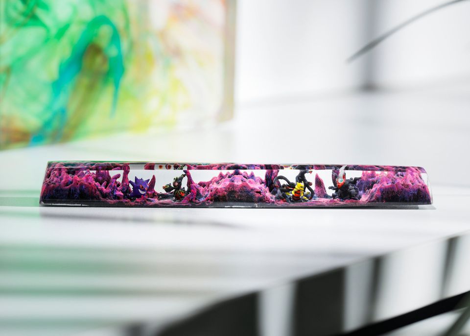 Gengar PKM Custom Artisan Keycap, Spacebar Keycap, Keycap Set, Cute Keycap