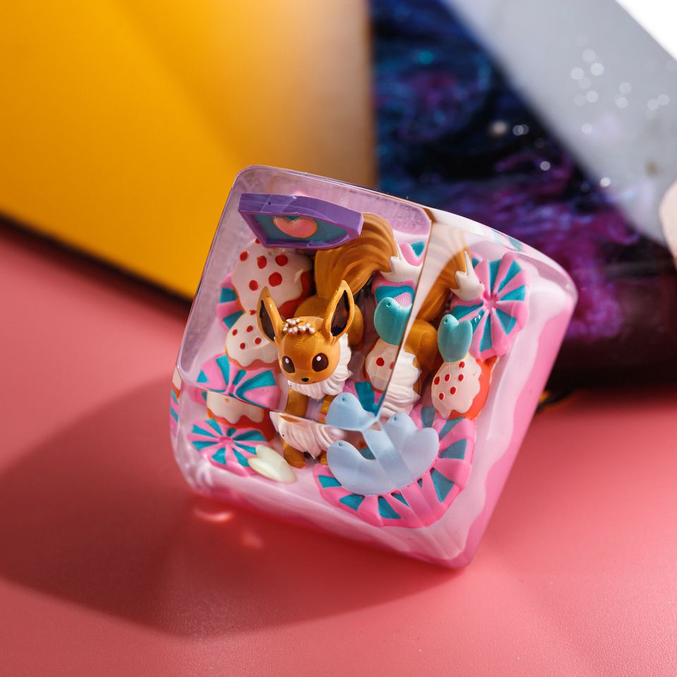 Evee PKM Keycaps, Spacebar Keycap, Keycap Set, Cute Keycap