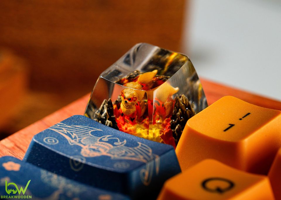 Arcanine PKM Custom Keycaps, Spacebar Keycap, Keycap Set, Cute Keycap