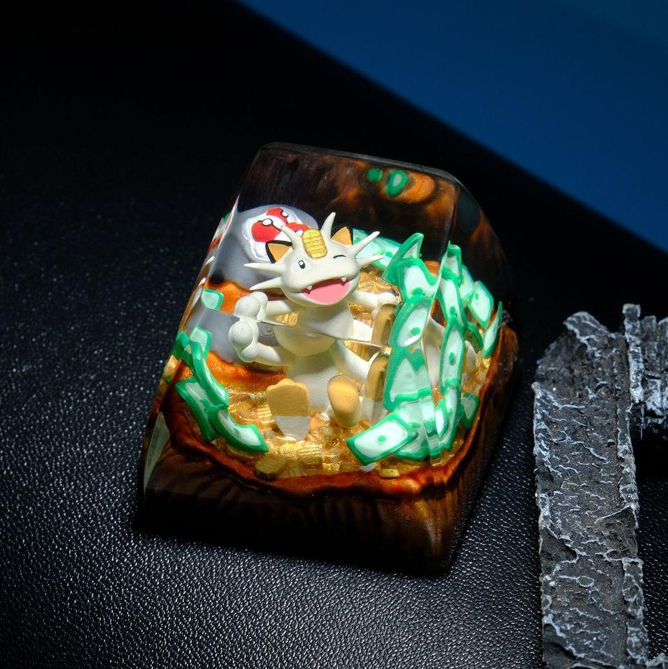 MEOWTH PKM Artisan Keycap, Spacebar Keycap, Keycap Set, Cute Keycap