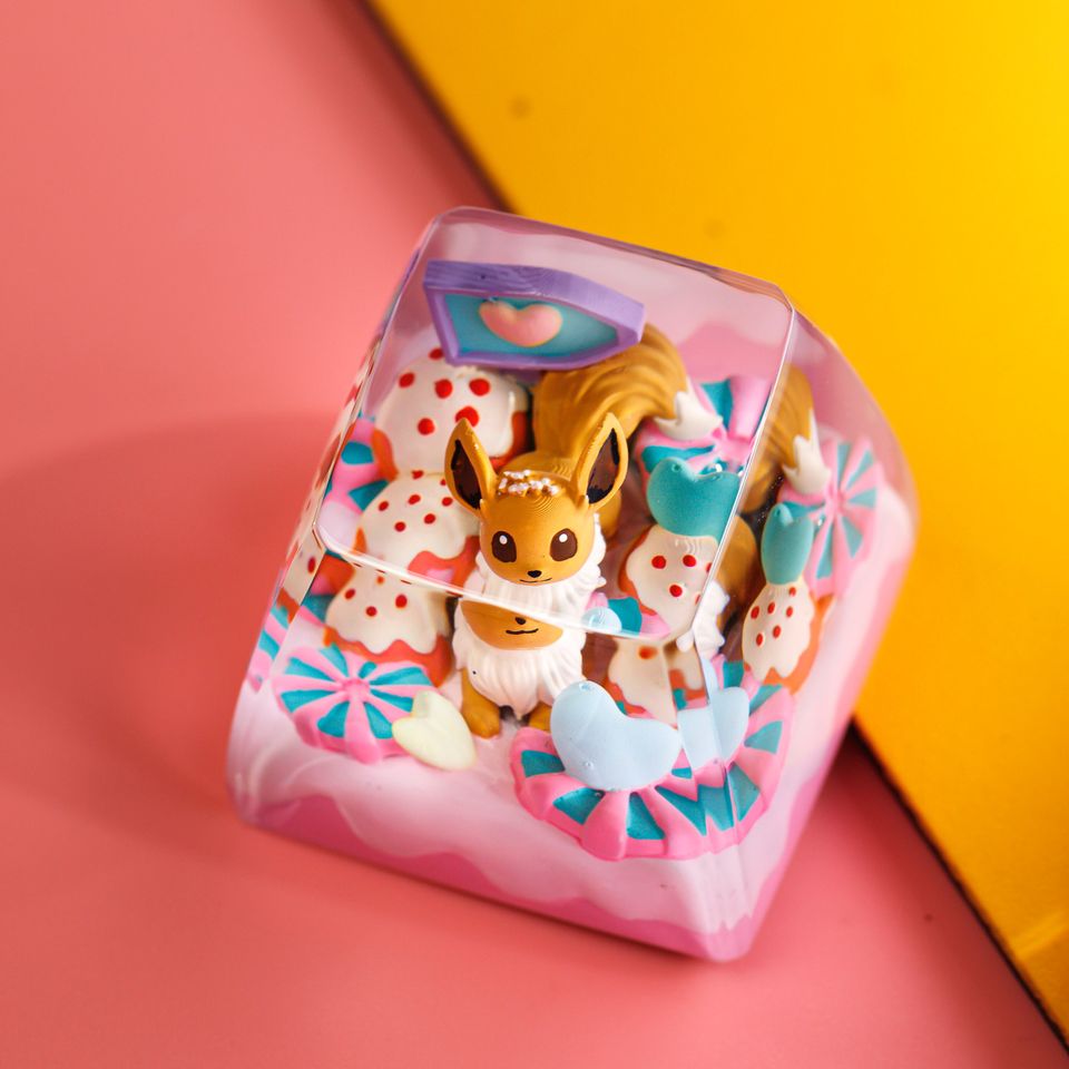 Evee PKM Keycaps, Spacebar Keycap, Keycap Set, Cute Keycap