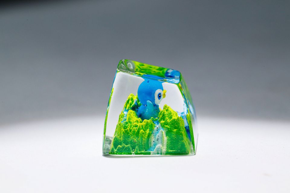 Piplup PKM Custom Artisan Keycap, Spacebar Keycap, Keycap Set, Cute Keycap