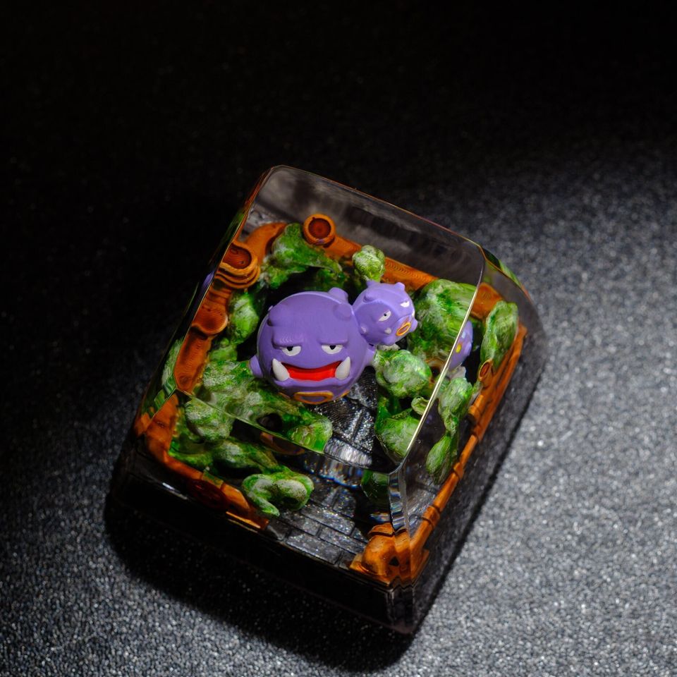 WEEZING PKM Artisan Keycap, Spacebar Keycap, Keycap Set, Cute Keycap