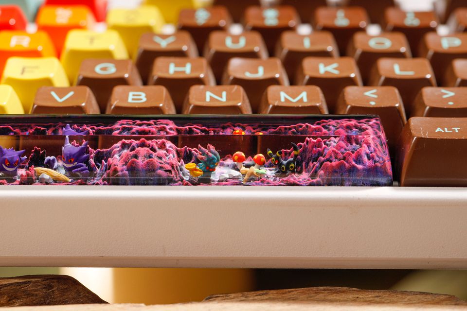 Gengar PKM Custom Artisan Keycap, Spacebar Keycap, Keycap Set, Cute Keycap