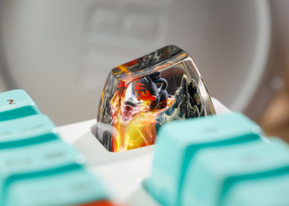 Charizard PKM Keycaps, Spacebar Keycap, Keycap Set, Cute Keycap