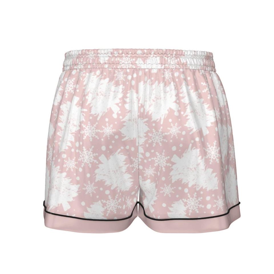 Pink Tree  Short Sleeve Pajama Set